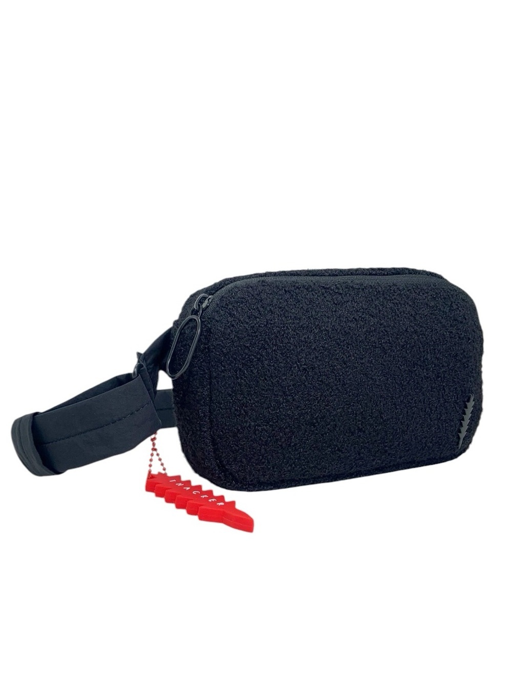 Thacker Black Teddy Fleece Emery Sling Bag Crossbody Belt Bag NWT